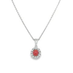 Jai's 14K White Gold Crowned Conch Pearl & Diamond Necklace