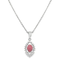 Jai's 14K White Gold Mandorla Conch Pearl & Diamond Necklace