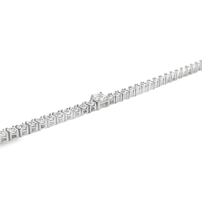 Jai's 14K White Gold 1-carat Princess-cut Diamond Tennis Bracelet