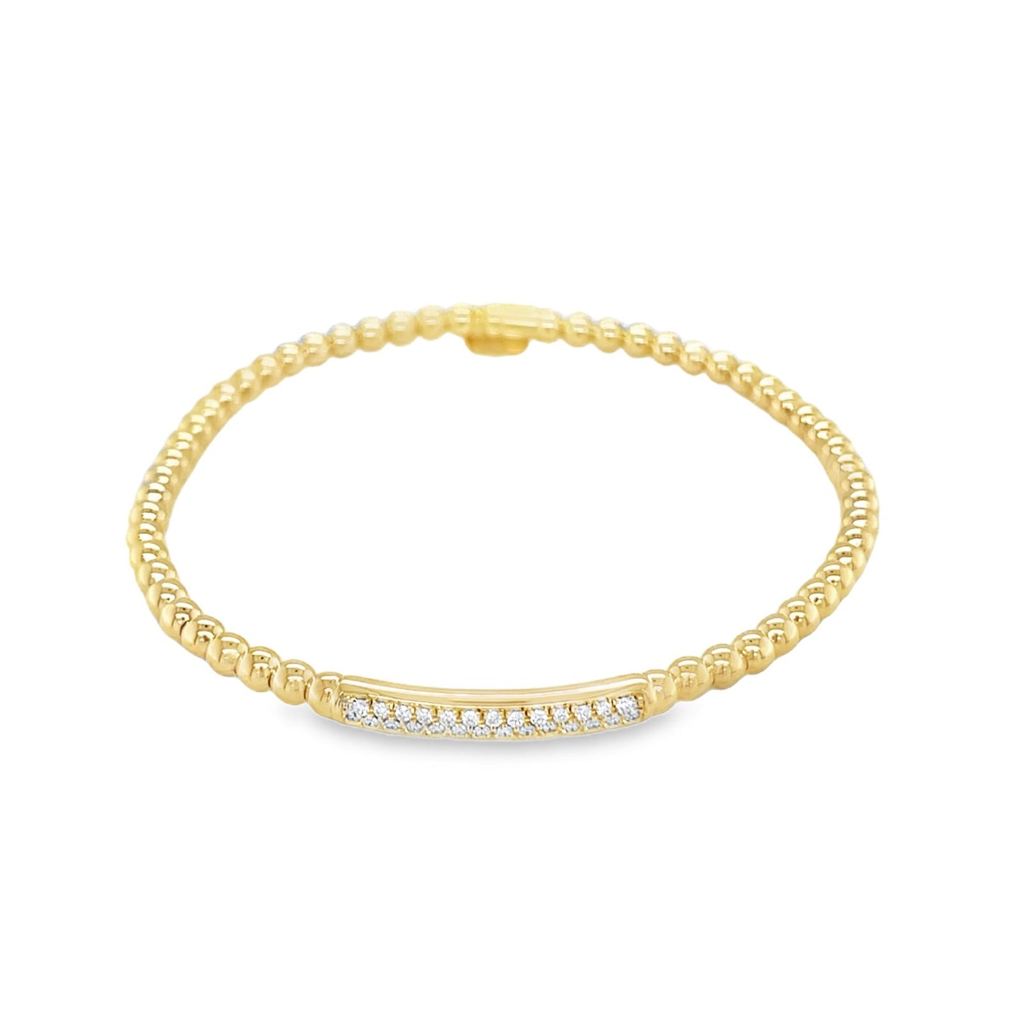 Hulchi Belluni's 18K Yellow Gold Diamond Tresore Stretch Bracelet