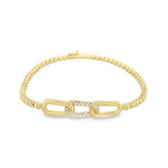 Hulchi Belluni's 18K Yellow Gold Diamond Tresore Bracelet