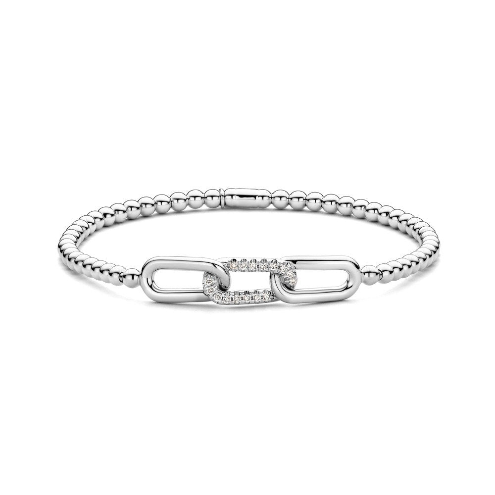 Hulchi Belluni's 18K White Gold Diamond Tresore Bracelet