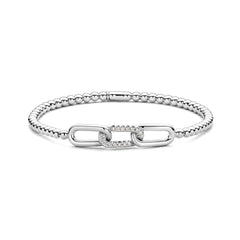 Hulchi Belluni's 18K White Gold Diamond Tresore Bracelet