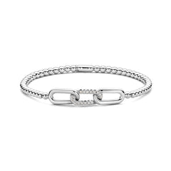 Hulchi Belluni's 18K White Gold Diamond Tresore Bracelet