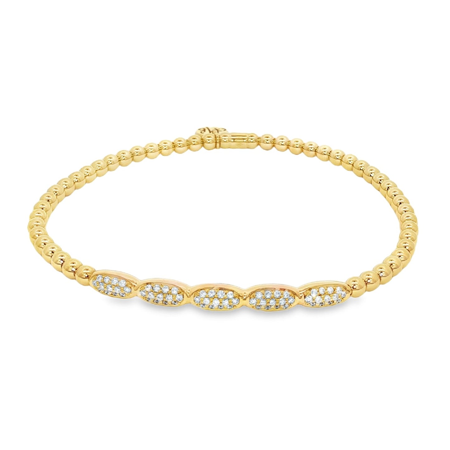 Hulchi Belluni's 18K Yellow Gold Diamond Tresore Bracelet