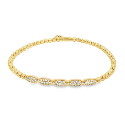 Hulchi Belluni's 18K Yellow Gold Diamond Tresore Bracelet