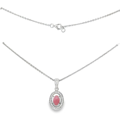 Jai's 14K White Gold Crowned Conch Pearl & Diamond Necklace