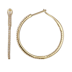 Jai's 14K Yellow Gold 0.3-carat Diamond Inside-out Hoops