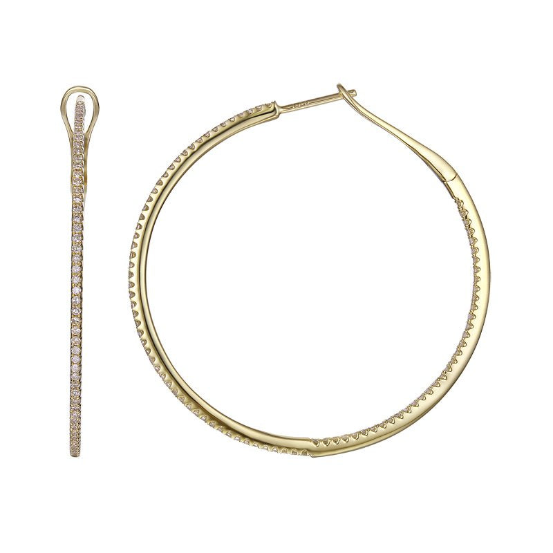 Jai's 14K Yellow Gold 0.5-carat Diamond Inside-out Hoops