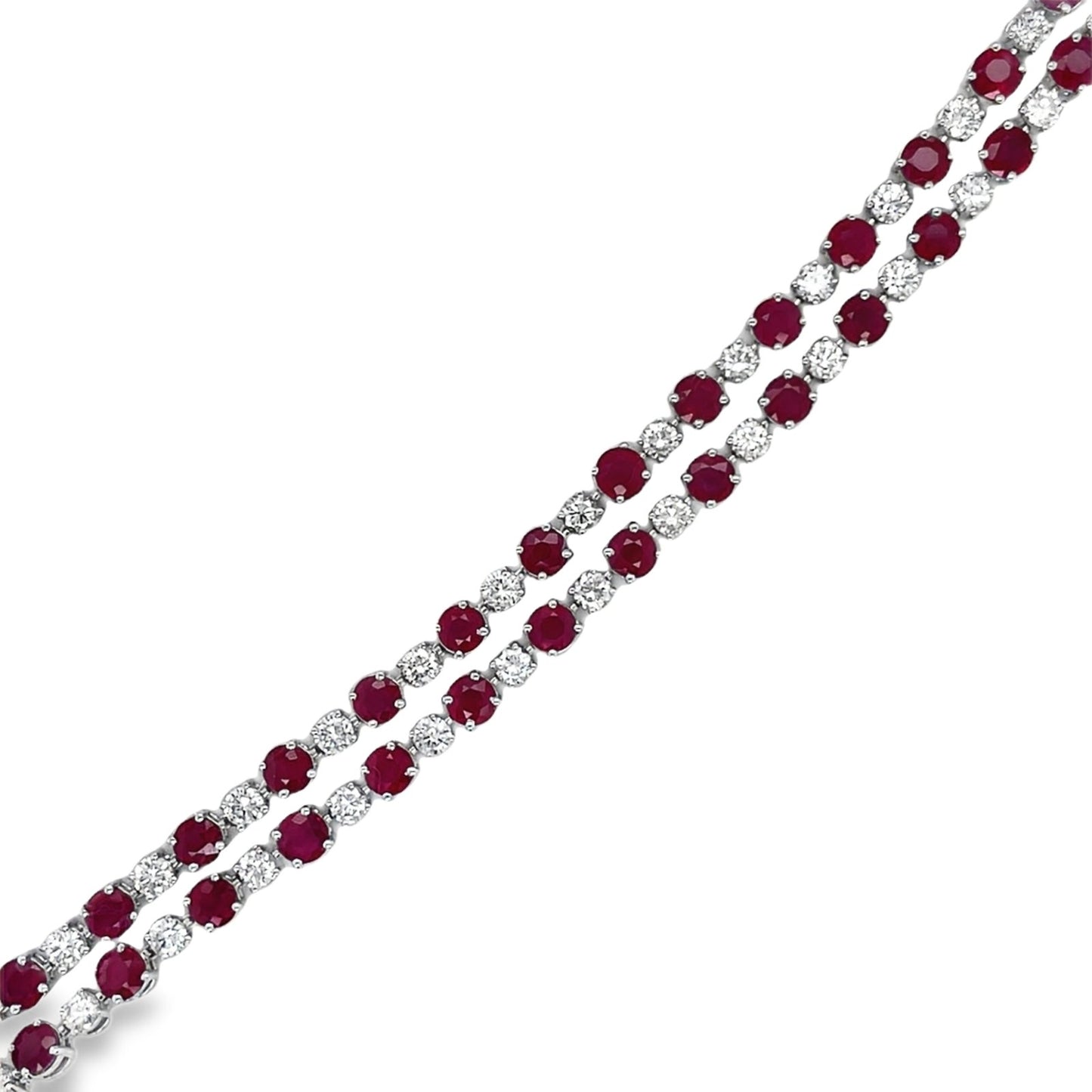 Jai's 14K White Gold Ruby & Diamond Necklace
