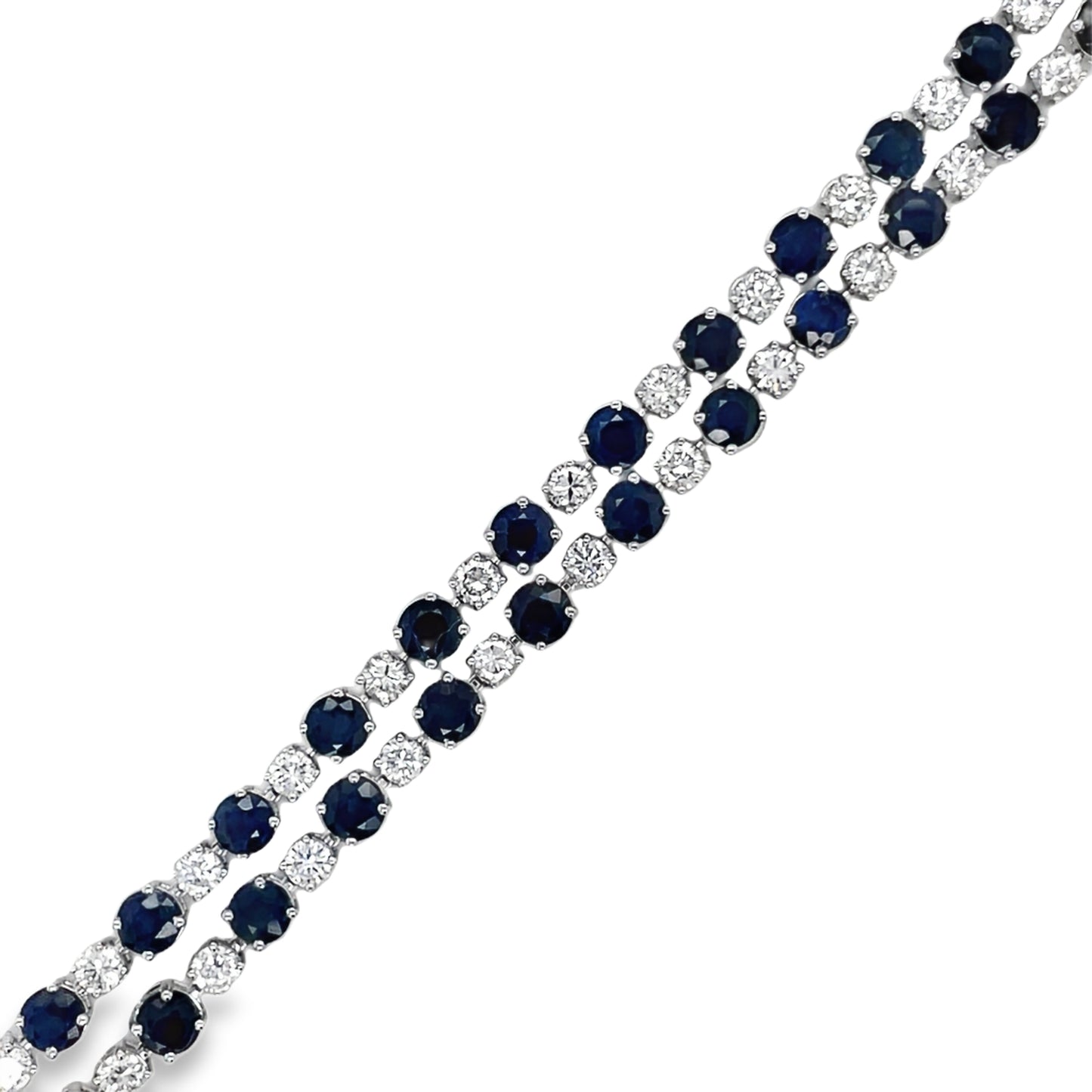 Jai's 14K White Gold Sapphire & Diamond Necklace