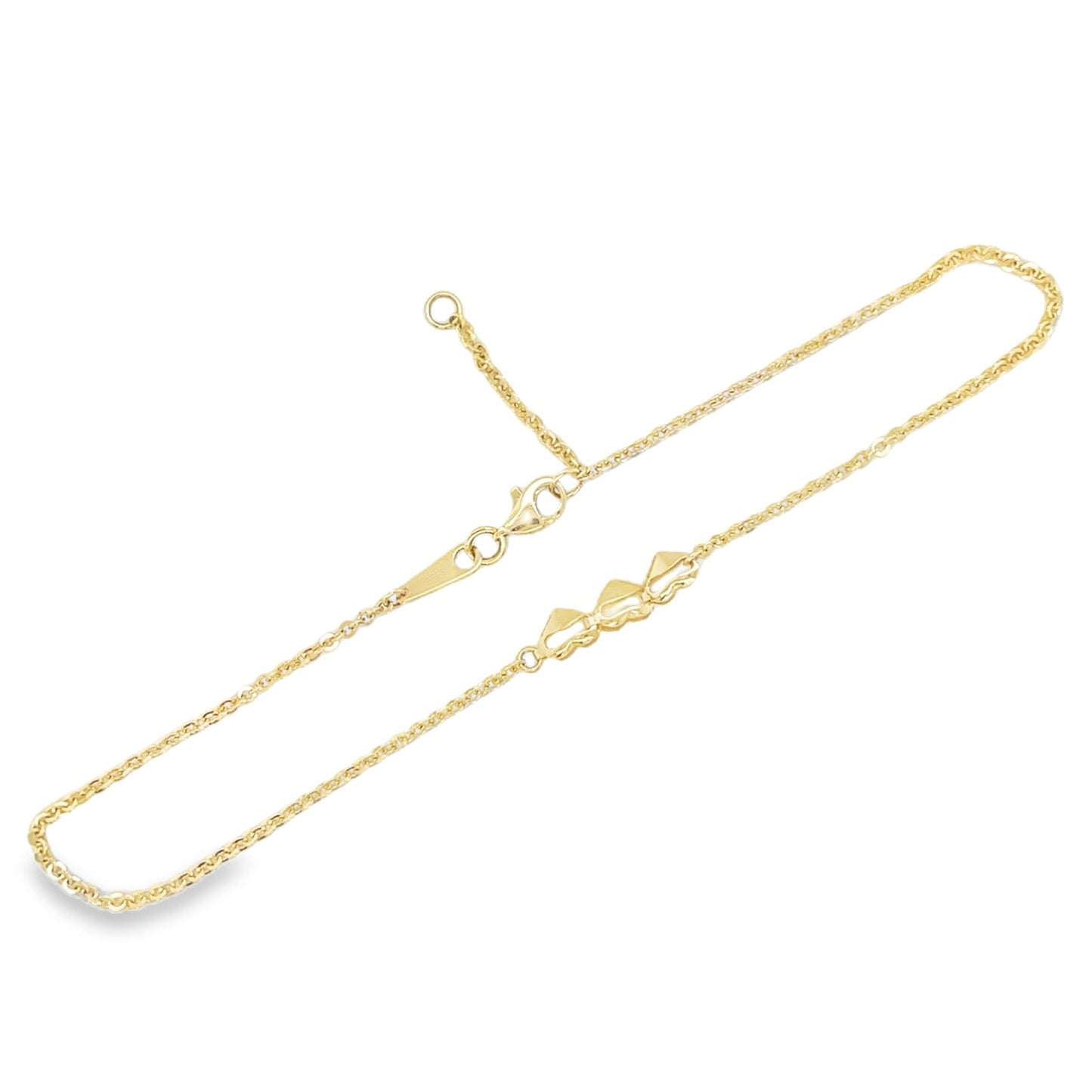 Jai's 14K Yellow Gold Hearts & Cable Chain Anklet