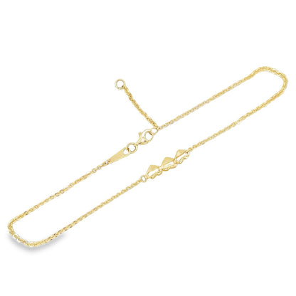 Jai's 14K Yellow Gold Hearts & Cable Chain Anklet