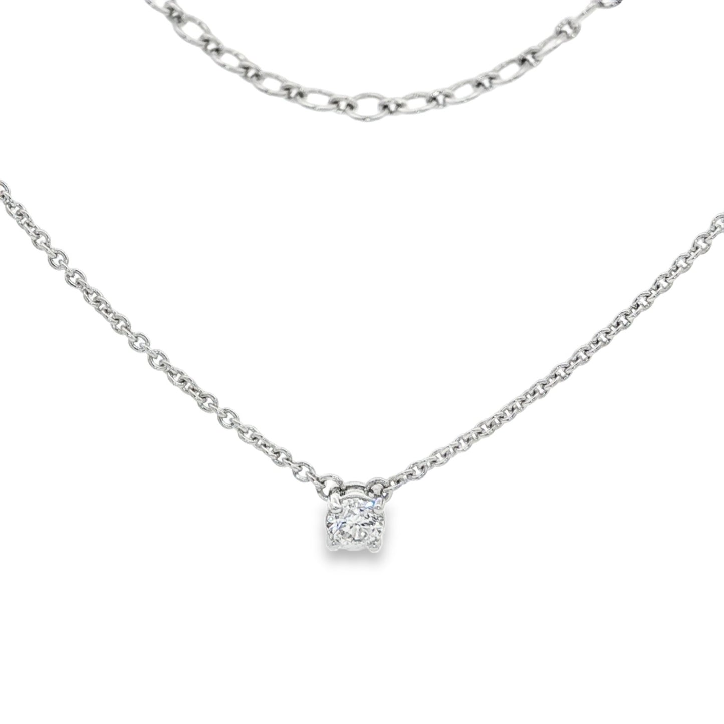 Jai's 18K White Gold 0.3-carat Solitaire Diamond Necklace