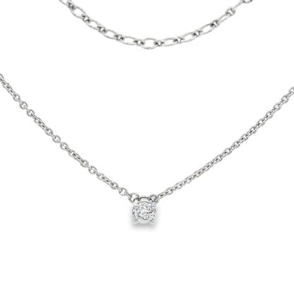 Jai's 18K White Gold 0.3-carat Solitaire Diamond Necklace