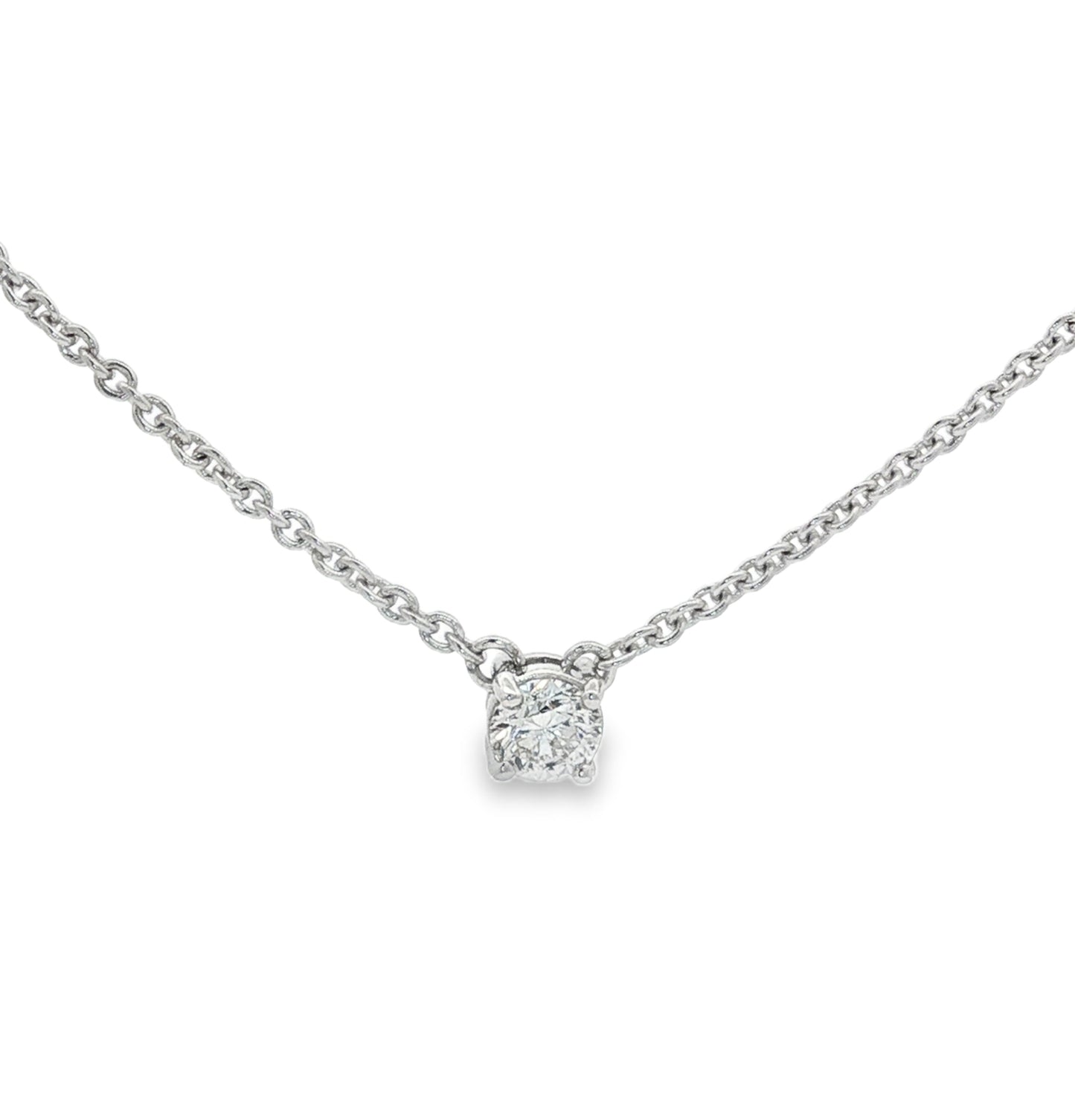 Jai's 18K White Gold 0.3-carat Solitaire Diamond Necklace