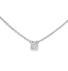 Jai's 18K White Gold 0.3-carat Solitaire Diamond Necklace
