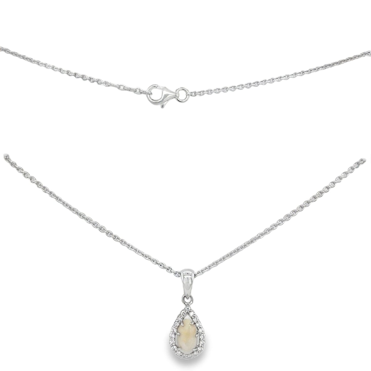 Jai's 14K White Gold Teardrop Conch Pearl & Diamond Necklace