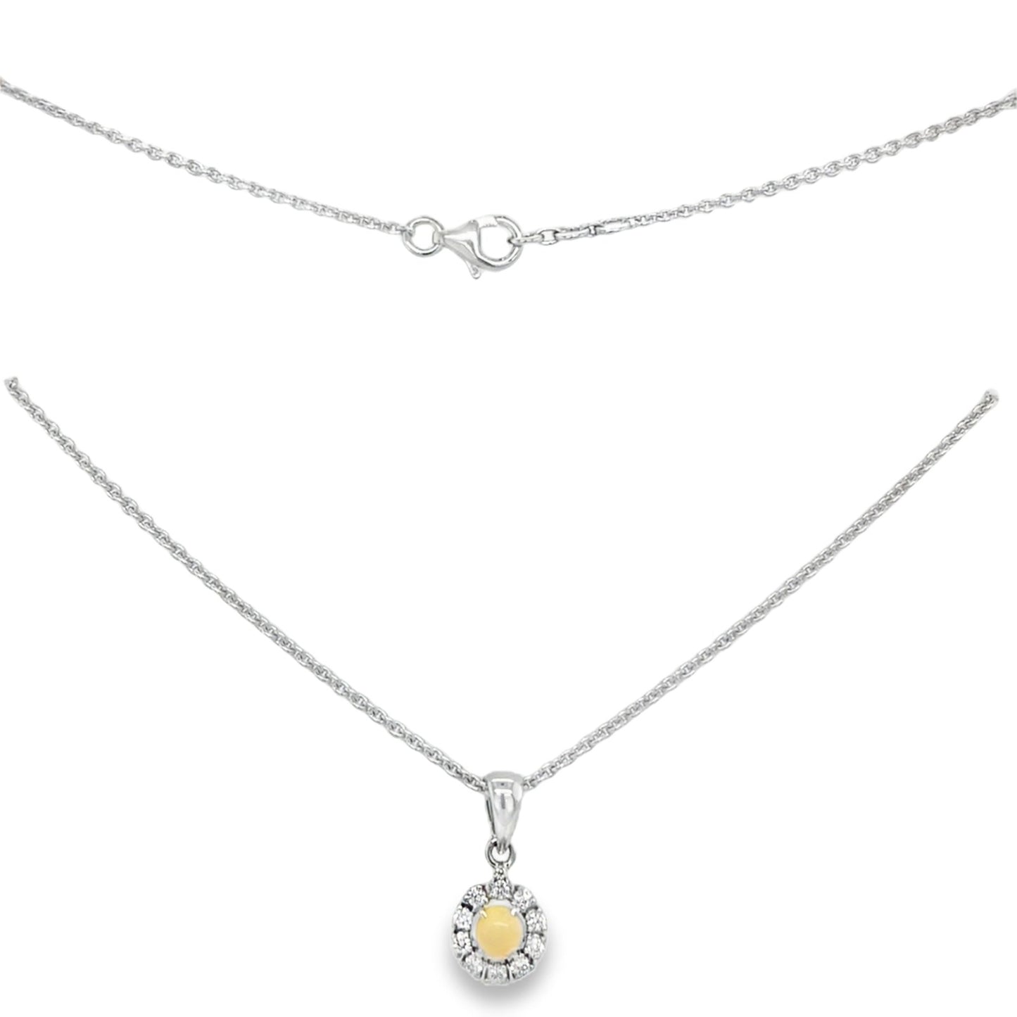 Jai's 14K White Gold Crowned Conch Pearl & Diamond Necklace