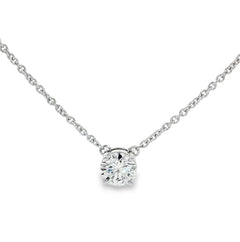 Jai's 18K White Gold 0.9-carat Solitaire Diamond Necklace