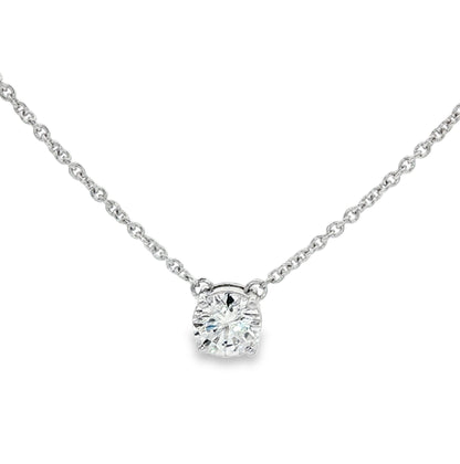 Jai's 18K White Gold 0.9-carat Solitaire Diamond Necklace