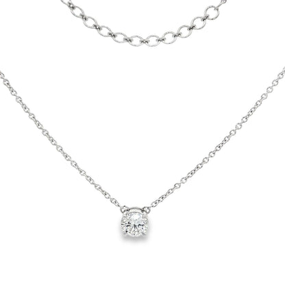 Jai's 18K White Gold 0.9-carat Solitaire Diamond Necklace