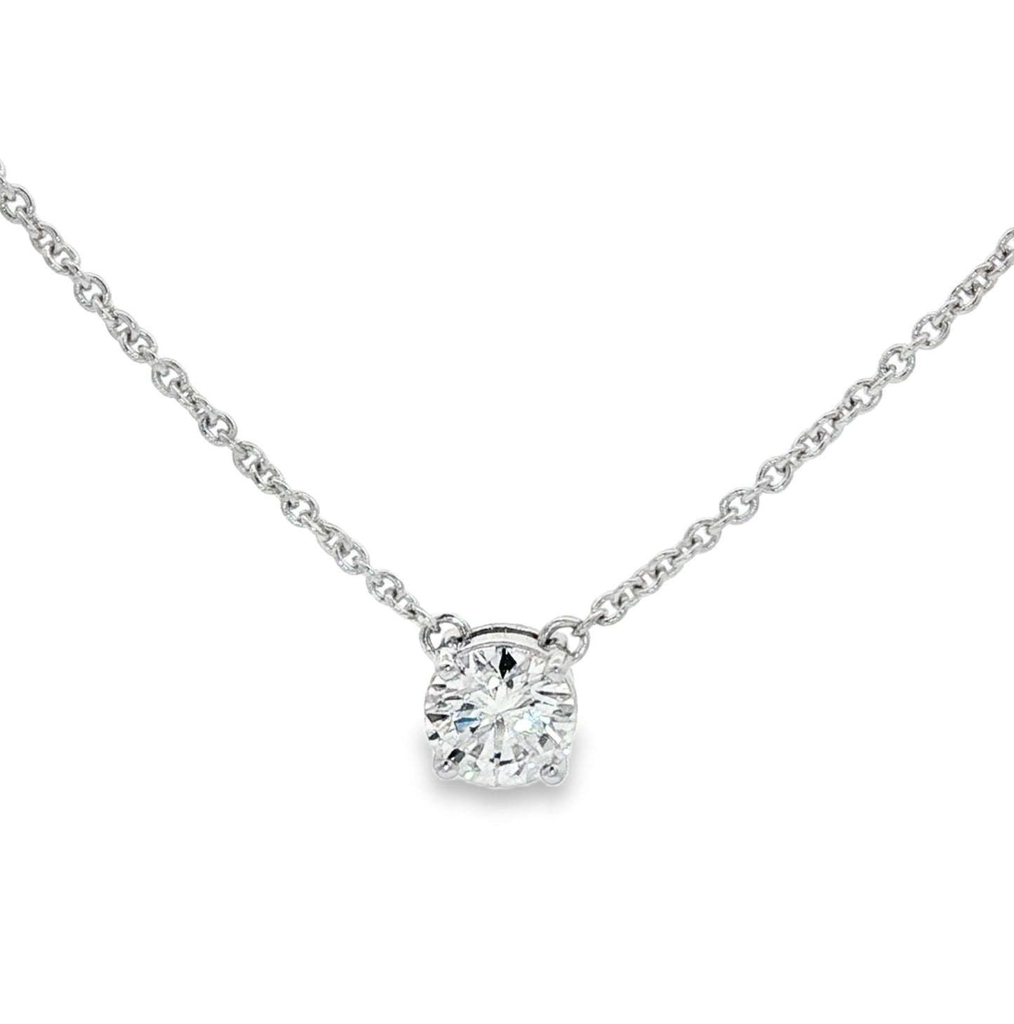 Jai's 18K White Gold 0.9-carat Solitaire Diamond Necklace