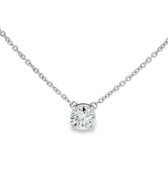 Jai's 18K White Gold 0.9-carat Solitaire Diamond Necklace