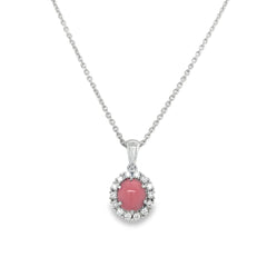 Jai's 14K White Gold Crowned Conch Pearl & Diamond Necklace