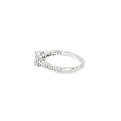 Jai's 18K White Gold Baguette-cut Diamond Engagement Ring
