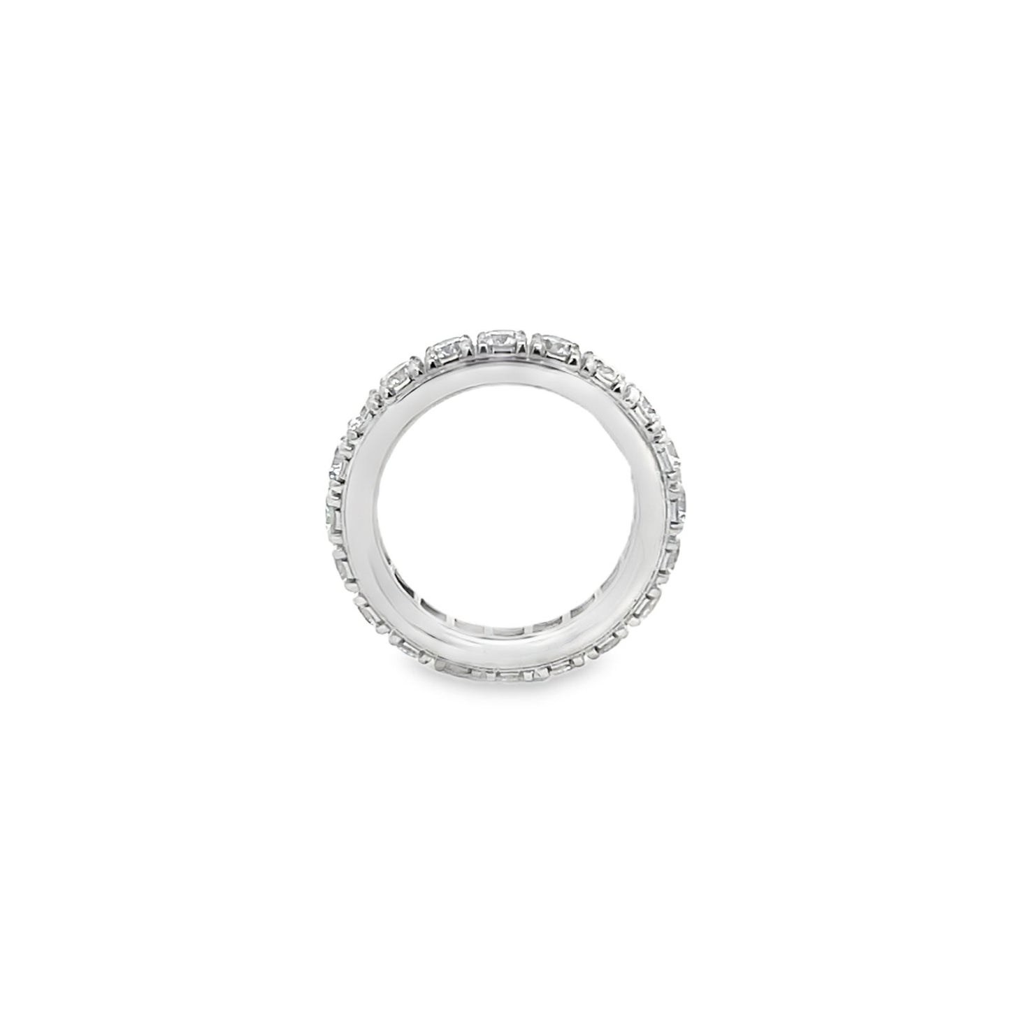 Jai's 14K White Gold Diamond Pave Wedding Band