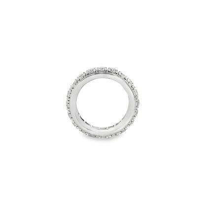 Jai's 14K White Gold Diamond Pave Wedding Band