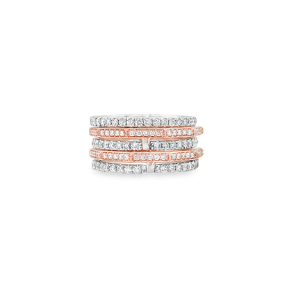 Jai's 18K Two-tone Stacked Diamond Ring