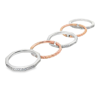 Jai's 18K Two-tone Stacked Diamond Ring