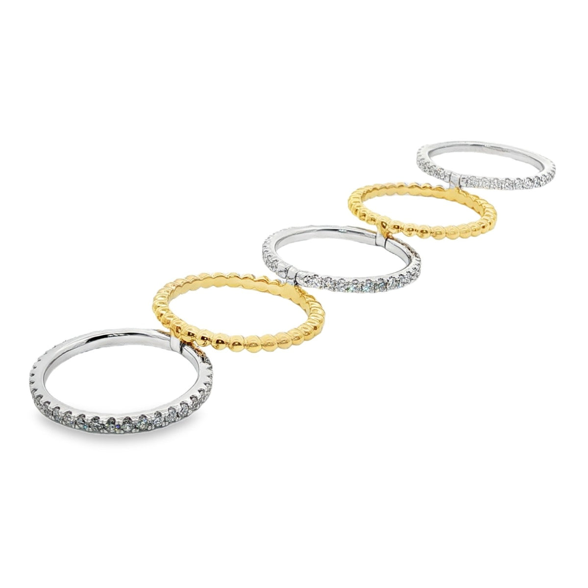 Jai's 14K Two-tone Multi-row Diamond Ring