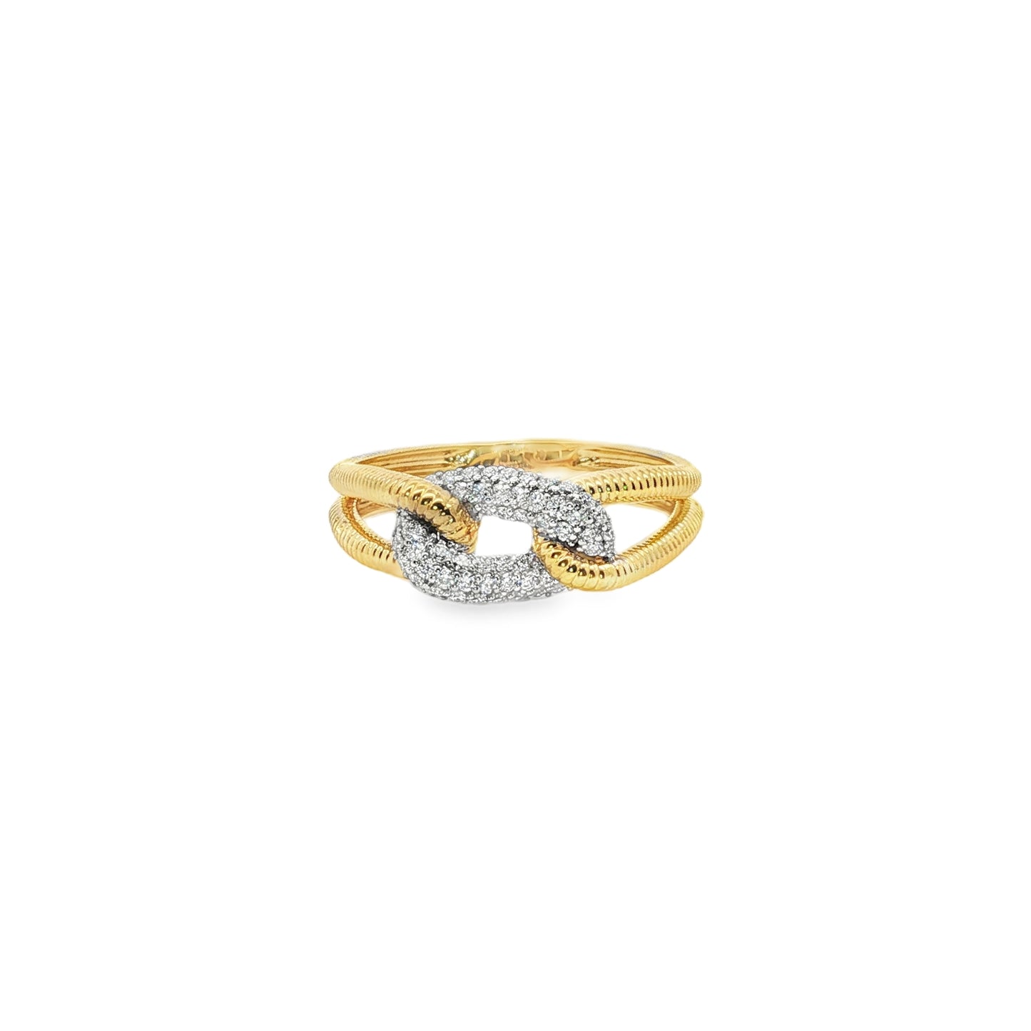 Jai's 18K Two-tone Diamond Loop Ring