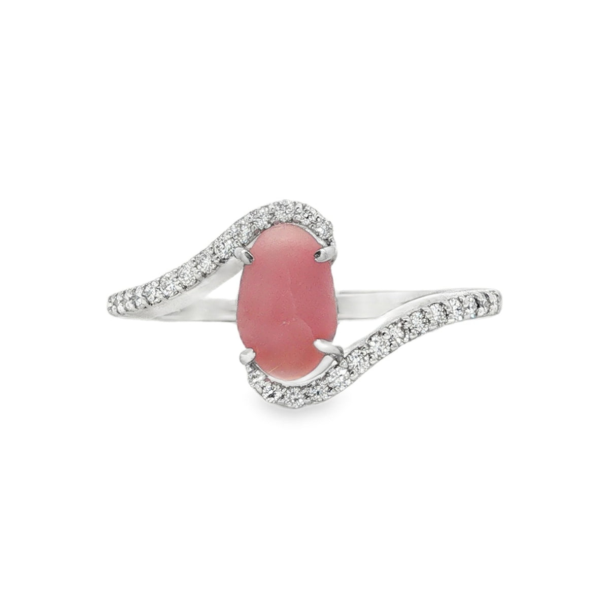 Jai's 14K White Gold Conch Pearl & Diamond Ring
