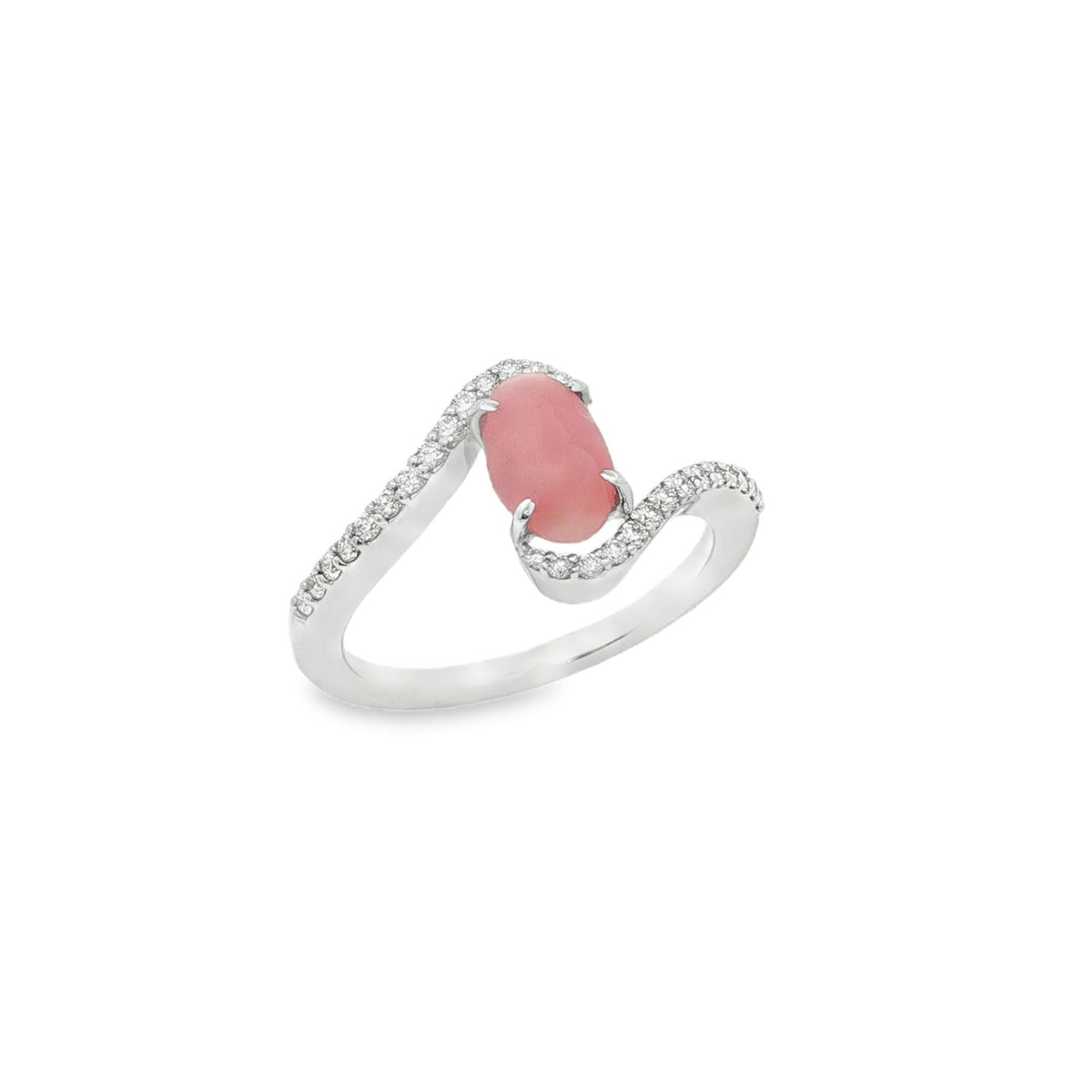 Jai's 14K White Gold Conch Pearl & Diamond Ring