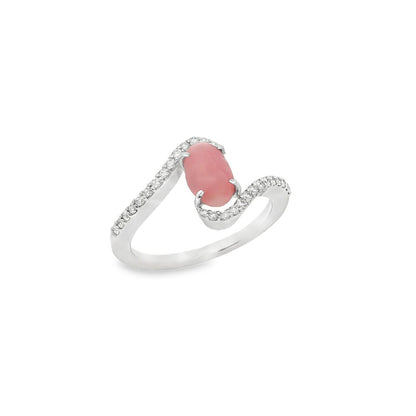 Jai's 14K White Gold Conch Pearl & Diamond Ring