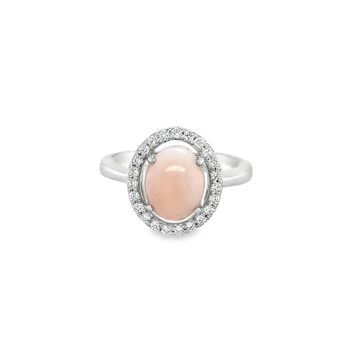 Jai's 14K White Gold Conch Pearl & Diamond Ring
