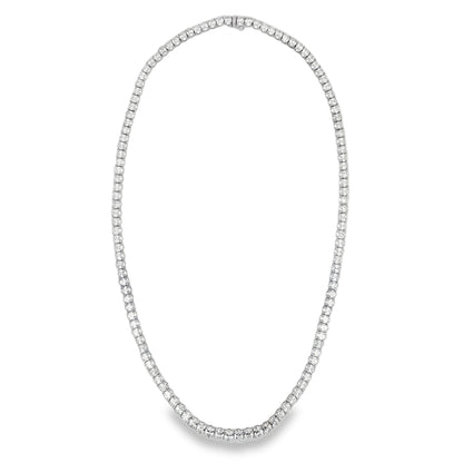 Jai's 18K White Gold Oval Diamond Tennis Necklace