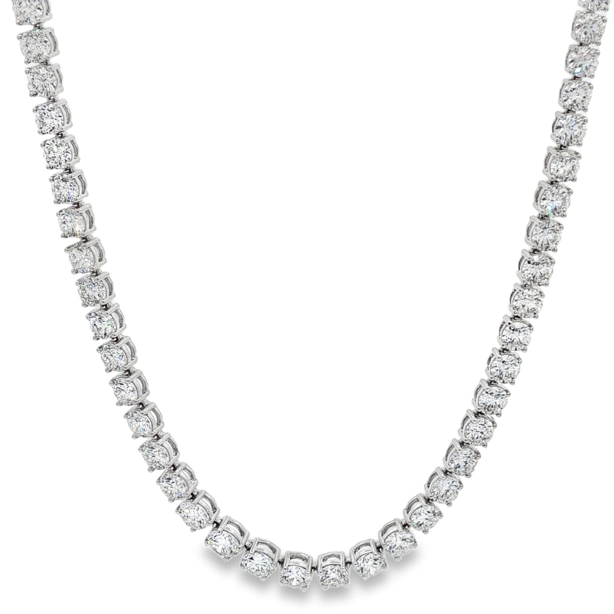 Jai's 14K White Gold 25-carat Diamond Tennis Necklace
