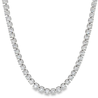 Jai's 14K White Gold 25-carat Diamond Tennis Necklace
