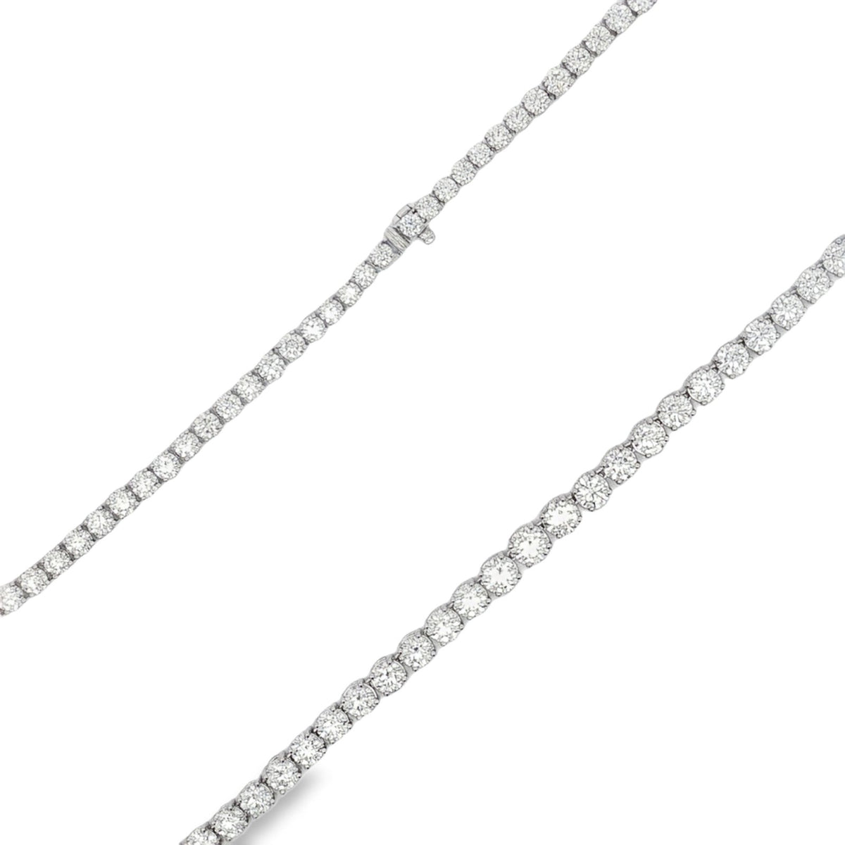Jai's 14K White Gold 25-carat Diamond Tennis Necklace