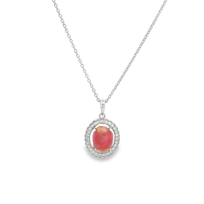 Jai's 14K White Gold Crowned Conch Pearl & Diamond Necklace
