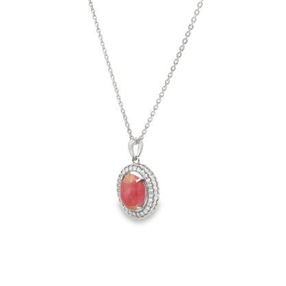 Jai's 14K White Gold Crowned Conch Pearl & Diamond Necklace