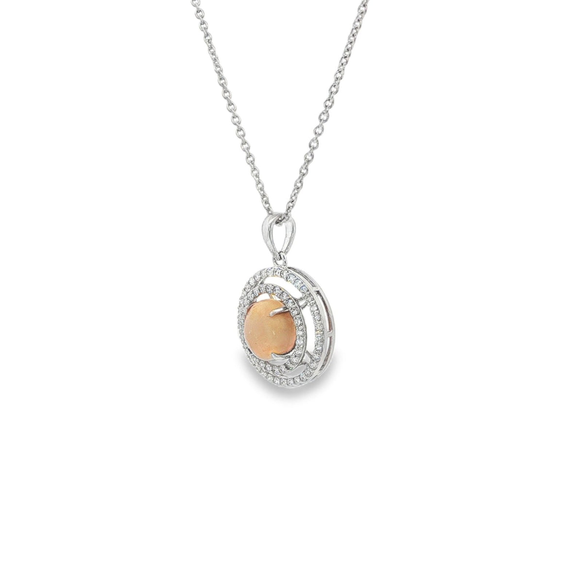 Jai's 14K White Gold Concentric Conch Pearl & Diamond Necklace