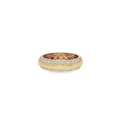Jai's 14K Yellow Gold Diamond-lined Wedding Band