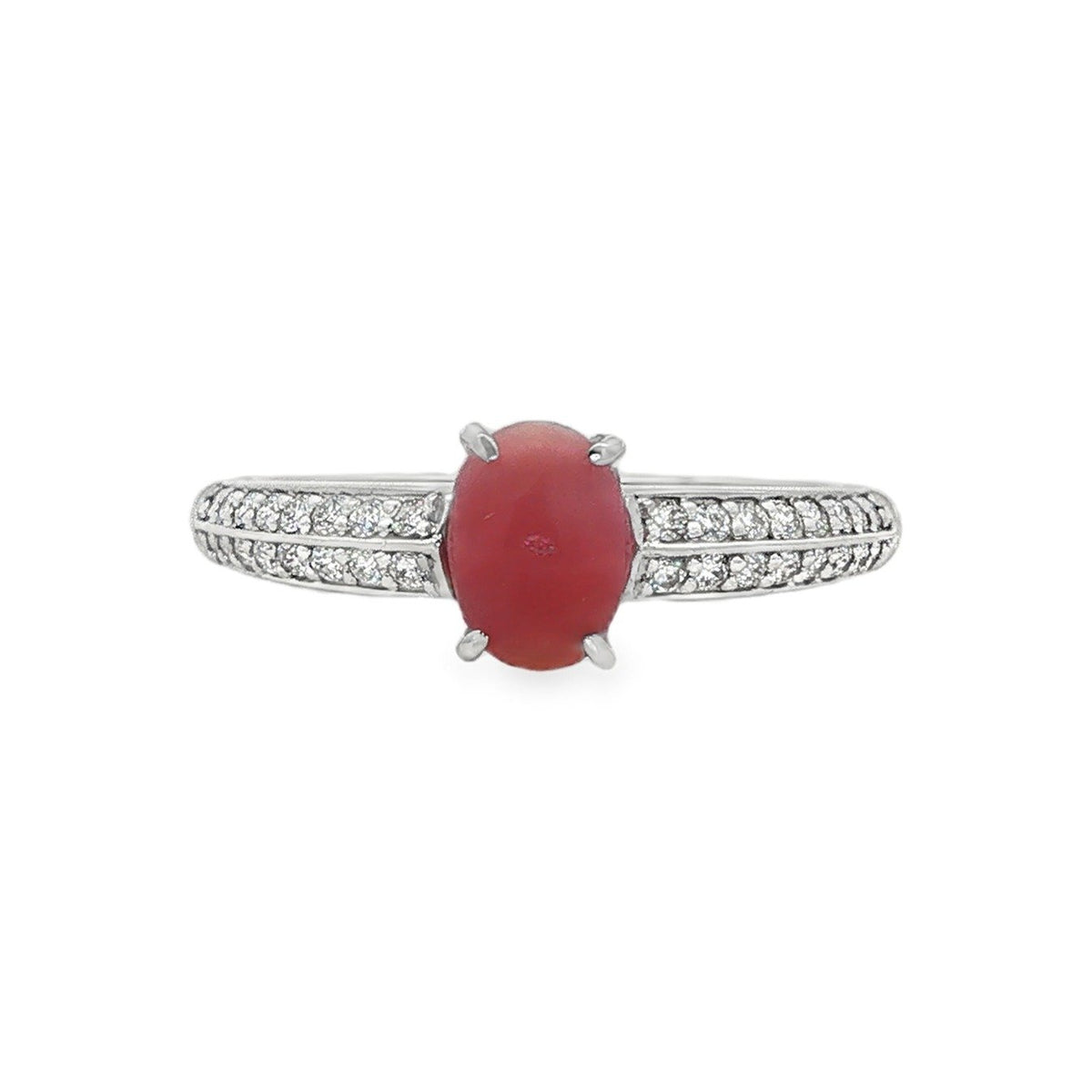Jai's 14K White Gold Conch Pearl & Diamond Ring