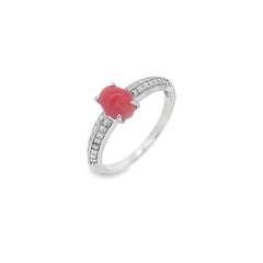 Jai's 14K White Gold Conch Pearl & Diamond Ring